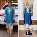 Bollywood Actress Kareena Kapoor Multi Color Chinon Fabric Gota Patti Pattern Suit