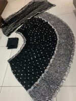 Bollywood Actress Sonam Bajwa Black Color Georgette Fabric Sequence Work Lehenga