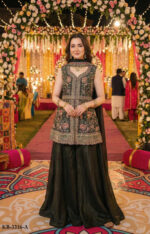 Dark Grey Color Star Georgette Fabric Sequence Work Eid Special Suit