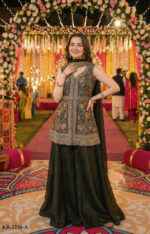Dark Grey Color Star Georgette Fabric Sequence Work Eid Special Suit
