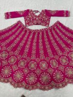 Dark Pink Color Two Tone Silk Fabric Sequence With Coding Work Lehenga