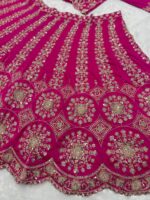 Dark Pink Color Two Tone Silk Fabric Sequence With Coding Work Lehenga