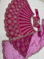 Dark Pink Color Two Tone Silk Fabric Sequence With Coding Work Lehenga