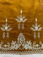 Gold Color Jimmy Choo Silk Fabric Sequence Work Palazzo Suit