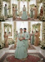 Ice Blue Color Soft Butterfly Net Fabric Sequence Work Lehenga