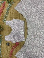 Lavender Color Georgette Silk Fabric Viscose Thread With Sequence Work Lehenga