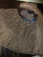 Light Brown Color Diamond Silk Georgette Fabric Sequence Work Lehenga