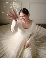 Off White Color Soft Georgette Fabric Sequence With Jari Work Anarkali Suit