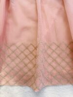 Peach Color Faux Georgette Fabric Sequence Work Lehenga Gown