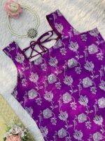 Purple Color Jacquard Fabric Sequence Work Palazzo Set