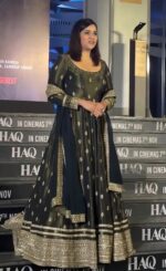 Special For Eid Mehandi Color Chinon Silk Fabric Sequence Work Anarkali Suit