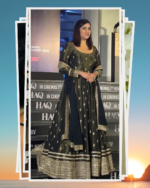 Special For Eid Mehandi Color Chinon Silk Fabric Sequence Work Anarkali Suit