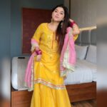 Special For Haldi Yellow Color Chinon Silk Fabric Sequence With Jari Work Sharara Set