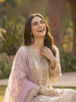 White Color Faux Georgette Fabric Sequence With Khatli Work Eid Special Pakistani Suit