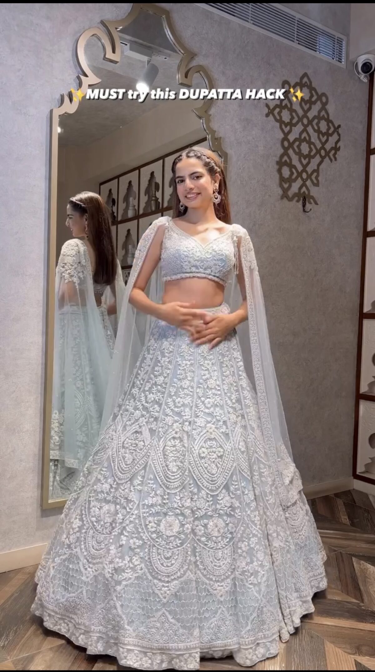 White Color Net Fabric Sequence With Thread Work Lehenga