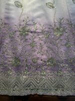 White Color Star Georgette Fabric Sequence Work Dual Shade Anarkali Suit