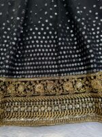 Black Color Soft Butterfly Net Fabric Thread With Sequence Work Anarkali Suit