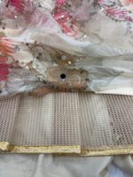 Flower Design White Color Tabby Silk Fabric Sequence With Real Mirror Work Lehenga