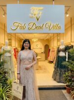 Light Brown Color Soft Butterfly Net Fabric Sequence With Jari Work Lehenga