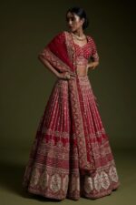 Maroon Color Rangoon Silk Fabric Sequence Work Bridal Lehenga