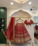 Maroon Color Rangoon Silk Fabric Sequence Work Bridal Lehenga
