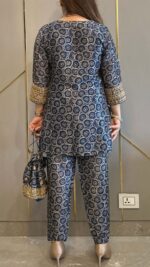 Multi Color Mul Cotton Fabric Embroidery Work Stylish Cord Set