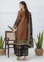 Orange Color Nylon Twill Net Fabric Sequence With Embroidery Work Palazzo Suit