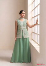 Pista Color Star Georgette Fabric Sequence Work Eid Special Suit