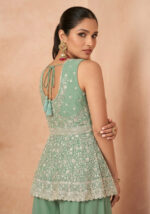 Pista Color Star Georgette Fabric Sequence Work Eid Special Suit