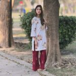 White Color Faux Georgette Fabric Sequence With Gota Patti Piping Suit