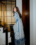 White Color Faux Georgette Fabric Thread With Sequence Work Anarkali Suit