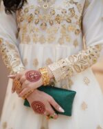 White Color Soft Net Fabric Thread With Sequence Work Lehenga Gown