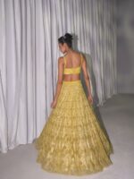 Yellow Color Soft Butterfly Net Fabric Sequence Work Lehenga