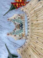 Cream Color Chinon Silk Fabric Sequence Work Lehenga