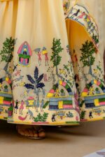 Light Yellow Color Faux Georgette Fabric Embroidery Work Gown