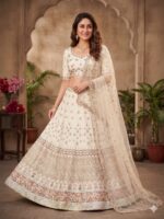 Off White Color Georgette Fabric Sequence Work Kareena Kapoor Lehenga