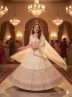 Off White Color Georgette Fabric Sequence Work Kareena Kapoor Lehenga