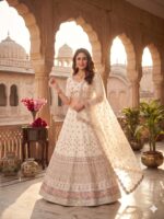 Off White Color Georgette Fabric Sequence Work Kareena Kapoor Lehenga