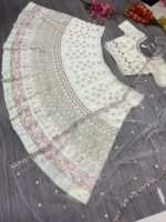 Off White Color Georgette Fabric Sequence Work Kareena Kapoor Lehenga