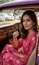 Pink Color Banarasi Silk Jacquard Fabric Jump Suit