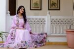 Pink Color Faux Georgette Fabric Embroidery Work Gown