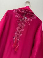 Pink Color Mul Chanderi Fabric Sequence Work Farshi Style Palazzo Suit