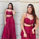 Rani Pink Color Pure Viscose Georgette Lining Lehenga