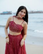 Rani Pink Color Pure Viscose Georgette Lining Lehenga