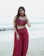 Rani Pink Color Pure Viscose Georgette Lining Lehenga