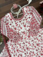 White Color Faux Georgette Fabric Thread With Sequence Work Anarkali Suit