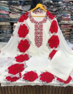 White Color Fendi Silk Fabric Thread Work Palazzo Suit