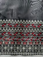 Black Color Natural Crepe Fabric Thread With Sequence Work Farshi Style Palazzo Suit