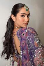 Lavender Color Tabby Silk Fabric Sequence With Real Mirror Work Lehenga