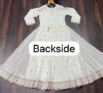 Off White Color Faux Blooming Fabric Sequence With Jari Work Anarkali Suit